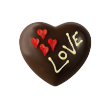 2 Cuore cioccolato fondente